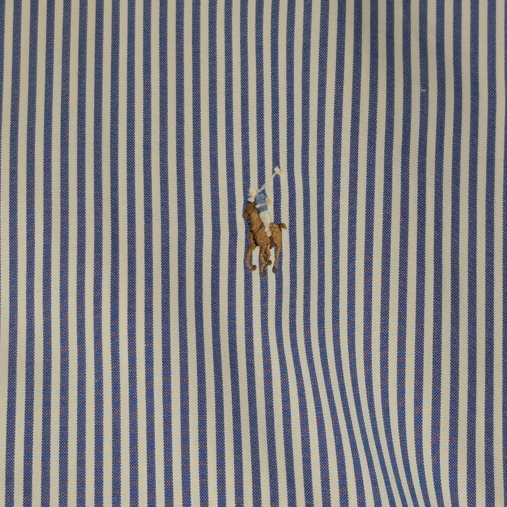 Ralph Lauren Yarmouth Pinpoint Oxford Button Down Shirt 17 1/2 34 - Picture 4 of 9